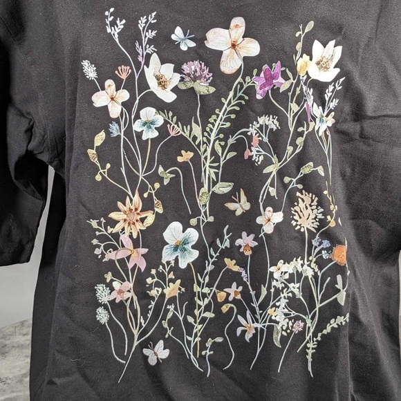 NWT cotton floral T-shirt - 2x - Picture 2 of 3